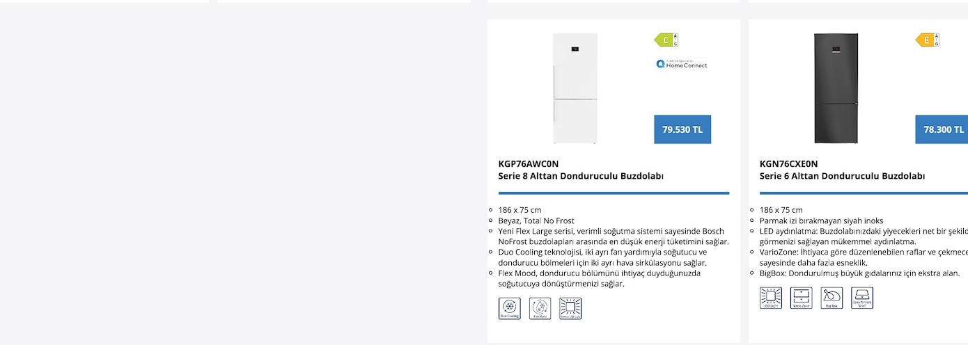 Bosch Kgp76Awc0N No Fost Buzdolabı