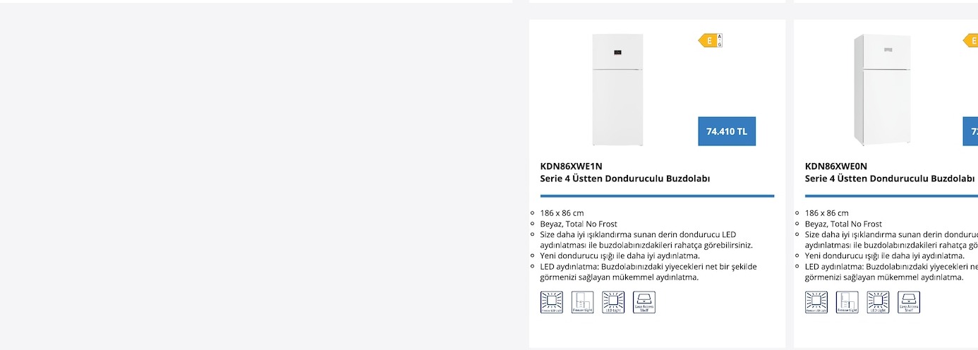 Kdn86Xwe0N Serie 4 Üstten Donduruculu Buzdolabı