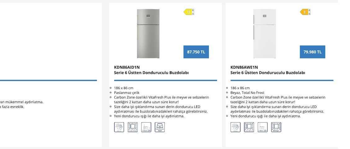 Kdn86Aid1N Serie 6 Üstten Donduruculu Buzdolabı