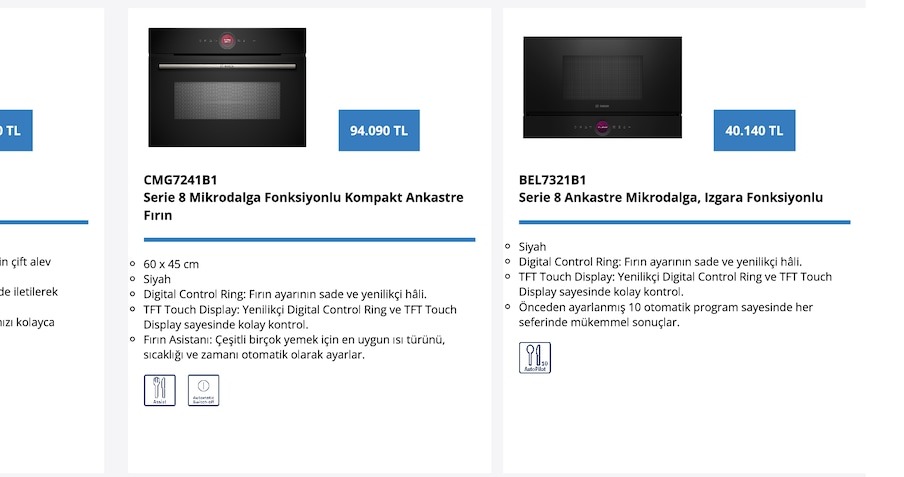 Cmg7241B1 Serie 8 Mikrodalga Fonksiyonlu Kompakt Ankastre Fırın