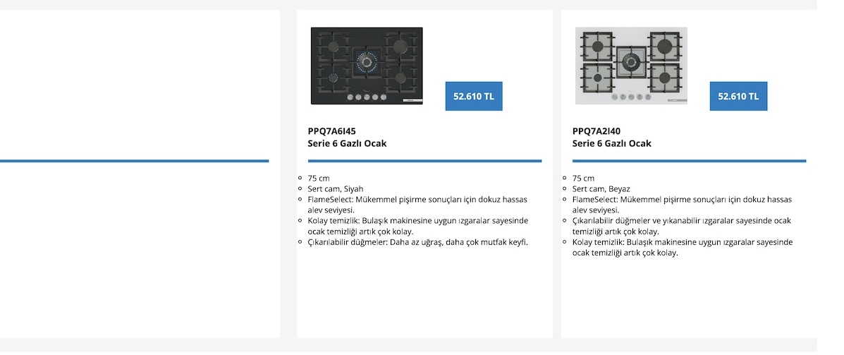 Ppq7A6I45 Serie 6 Gazlı Ocak