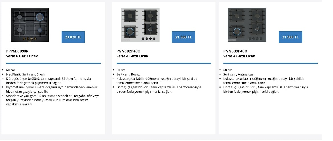 Ppp6B6B90R Serie 6 Gazlı Ocak