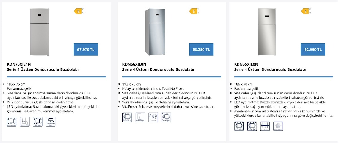 Kdn55Nleon Serie 4 Üstten Donduruculu Buzdolabı