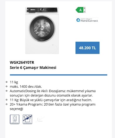 Wgk264Yotr Serie 6 Çamaşır Makinesi