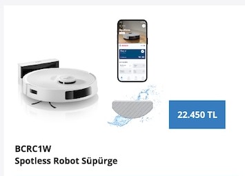 Bosch Bcrc1W Spotless Robot Süpürge