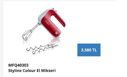 Bosch Styline Colour El Mikseri