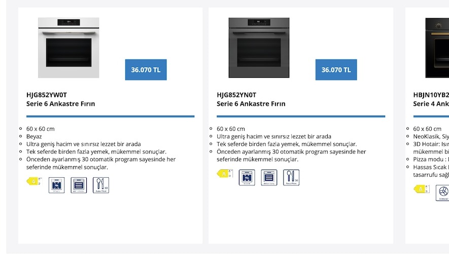 Serie 4 Buhar Destekli Ankastre Fırın