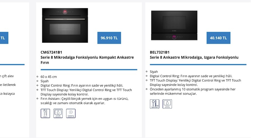 Bosch Serie 8 Kompakt Ankastre Fırın