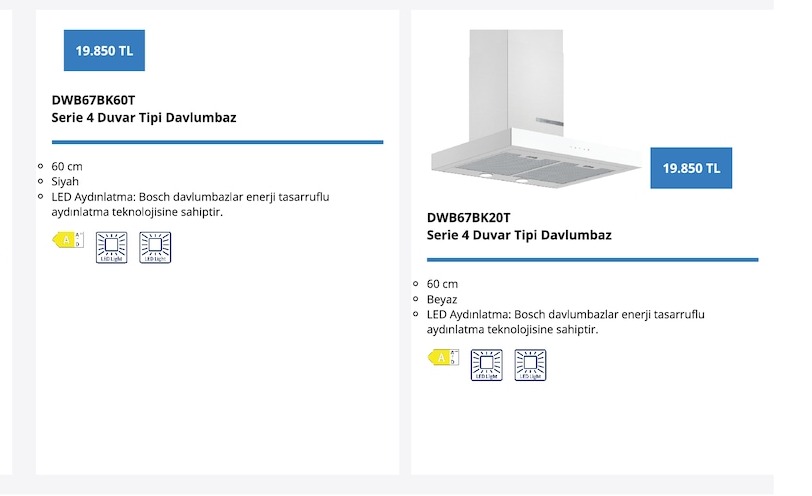Bosch Dwb67Bk60T Serie 4 Duvar Tipi Davlumbaz