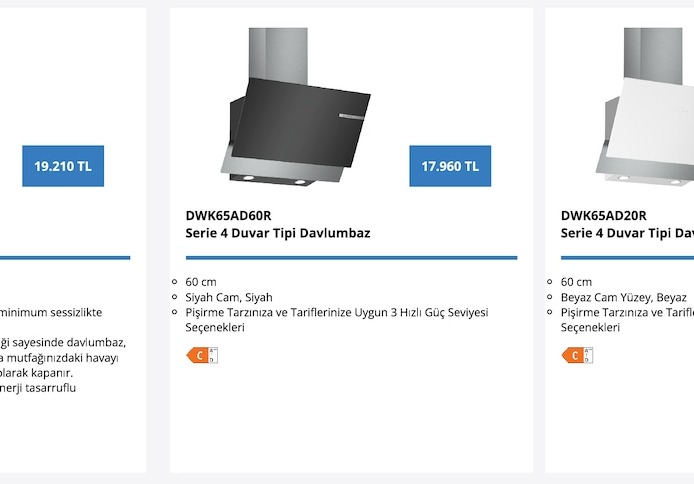 Dwk66Pj60T Serie 4 Duvar Tipi Davlumbaz
