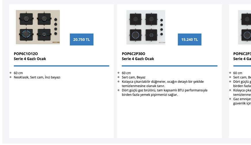 Popc6C300 Serie 4 Gazlı Ocak