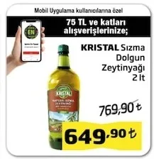 KRİSTAL Sızma Dolgun Zeytinyağı 2 lt