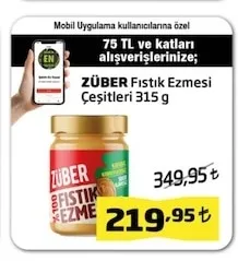 ZÜBER Fıstık Ezmesi Çeşitleri 315 g