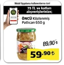 Öncü Közlenmiş Patlıcan 650 G