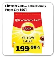 Lipton Yellow Label Demlik Poşet Çay 150'Li