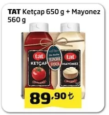 Tat Ketçap 650 G + Mayonez 560 G