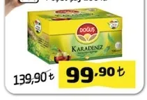 Doğuş Karadeniz Demlik Poşet Çay 100 Adet