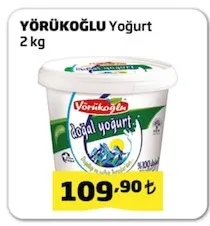 Yörükoğlu Yoğurt 2 Kg