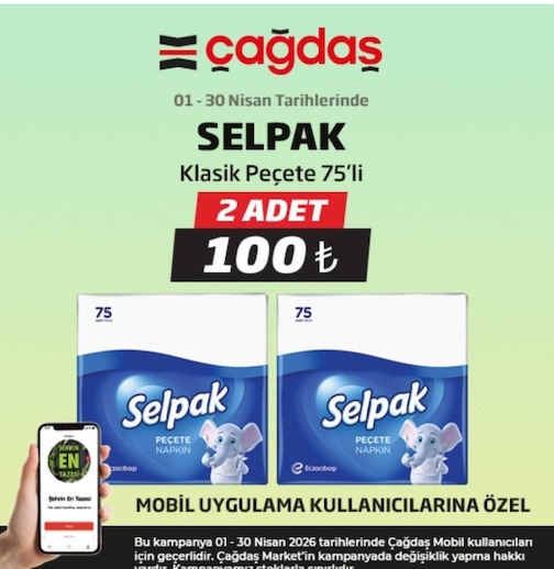 Selpak Klasik Peçete 75'Li