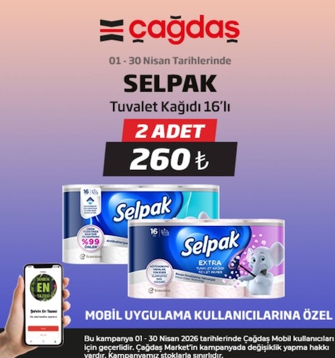 Selpak Tuvalet Kağıdı 16'Lı