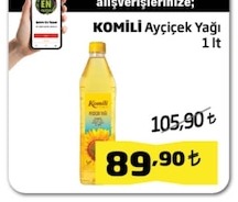 Komili Ayçiçek Yağı 1 Lt