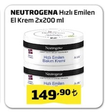 Neutrogena Hızlı Emilen El Kremi 2X200 Ml