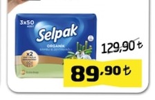 Selpak Organik Mendil 3X50 Adet