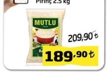 Mutlu Pirinç 2.5 Kg