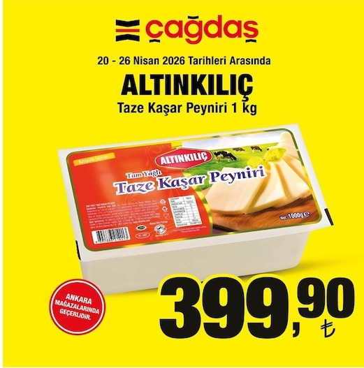 Altinkilic Taze Kaşar Peyniri 1 Kg