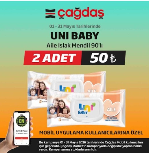 Uni Baby Aile Islak Mendil 90'Lı
