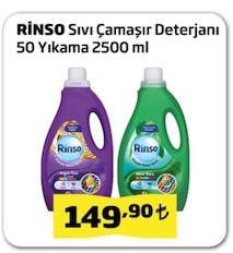 Rinso Sıvı Çamaşır Deterjanı 50 Yıkama 2500 Ml