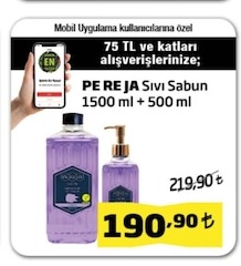 Pereja Sıvı Sabun 1500 Ml + 500 Ml
