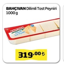 Bahçıvan Dilimli Tost Peyniri 1000G