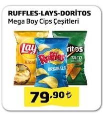 Ruffles-Lays-Doritos Mega Boy Cips Çeşitleri
