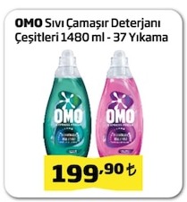 Omo Sıvı Çamaşır Deterjanı Çeşitleri 1480Ml - 37 Yıkama