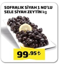 Sofralik Siyah 1 No'Lu Sele Siyah Zeytin Kg