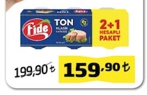Fide Ton Balığı Klasik Natürel 3X150 Gr