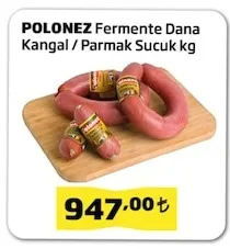 Polonez Fermente Dana Kangal / Parmak Sucuk Kg