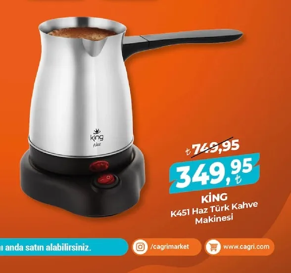 King K451 Haz Türk Kahve Makinesi
