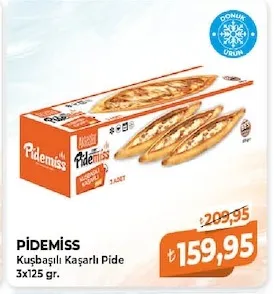 Pidemiss Kuşbaşılı Kaşarlı Pide 3X125 Gr.