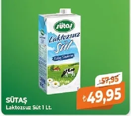Sütaş Laktozsuz Süt 1 Lt.