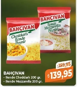 Bahçıvan Rende Cheddarlı 200 Gr.