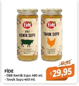 Fide İlikli Kemik Suyu 480 Ml - Tavuk Suyu 480 Ml