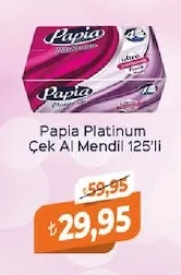 Papia Platinum Çek Al Mendil 125'Li