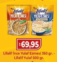 Lifalif İnce Yulaf Ezmesi 350 Gr. - Lifalif Yulaf 500 Gr.