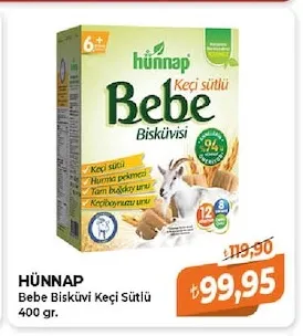 Hünnap Bebe Bisküvi Keçi Sütlü 400 Gr.