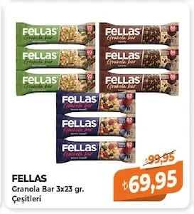 Fellas Granola Bar 3X23 Gr. Çeşitleri