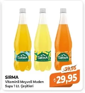 Sırma Vitaminli Meyveli Maden Suyu 1 Lt. Çeşitleri