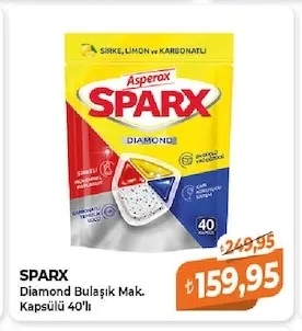 Sparx Diamond Bulaşık Mak. Kapsülü 40'Lı