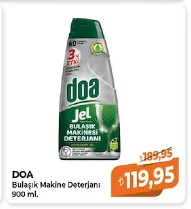 Doa Bulaşık Makine Deterjanı 900 Ml.